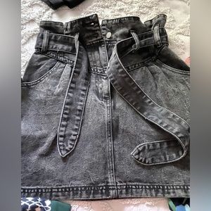 Small NWT black denim skirt